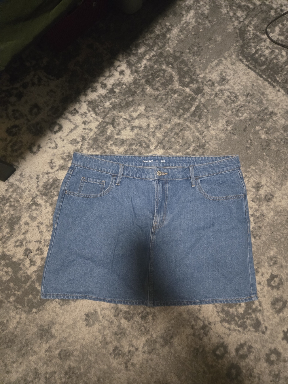 Old Navy Light Blue Mid-Rise Denim Skirt